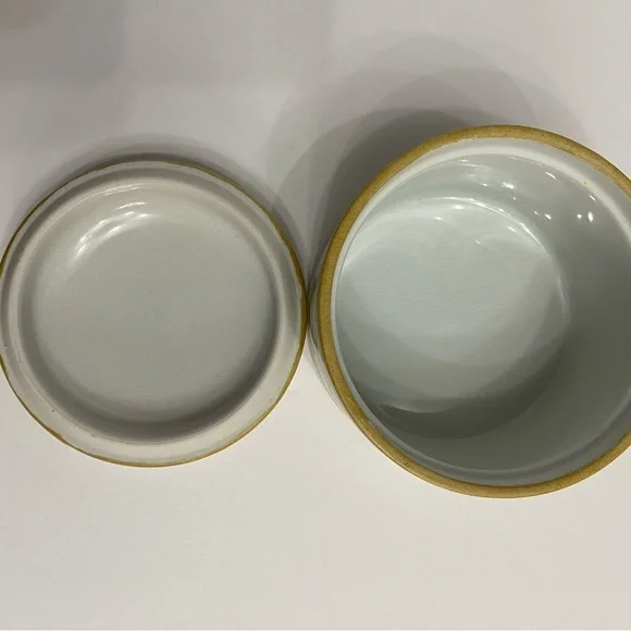 VTG Powder Trinket Jar Box With 2 Birds & Beautifully Colored Crackle Glaze - Picture 9 of 13